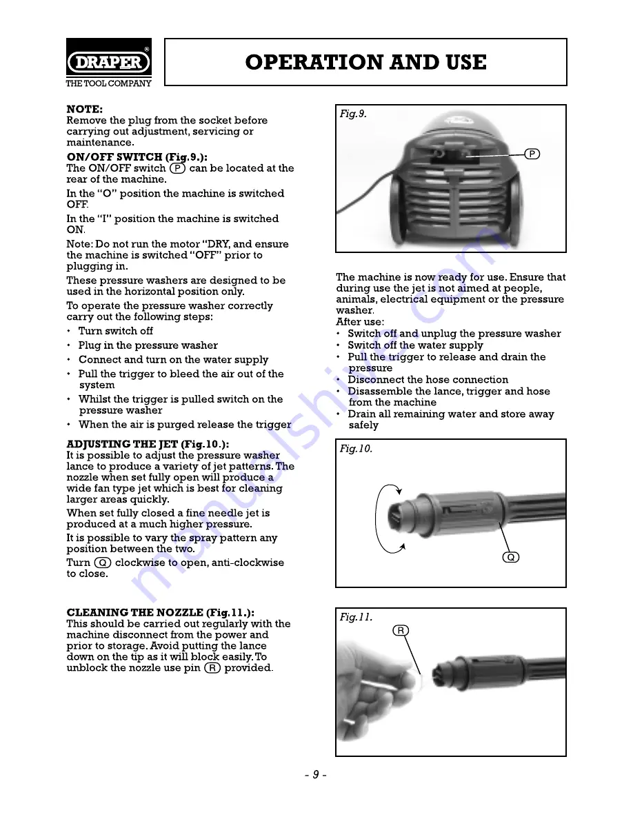 Draper 68583 Instructions Manual Download Page 10