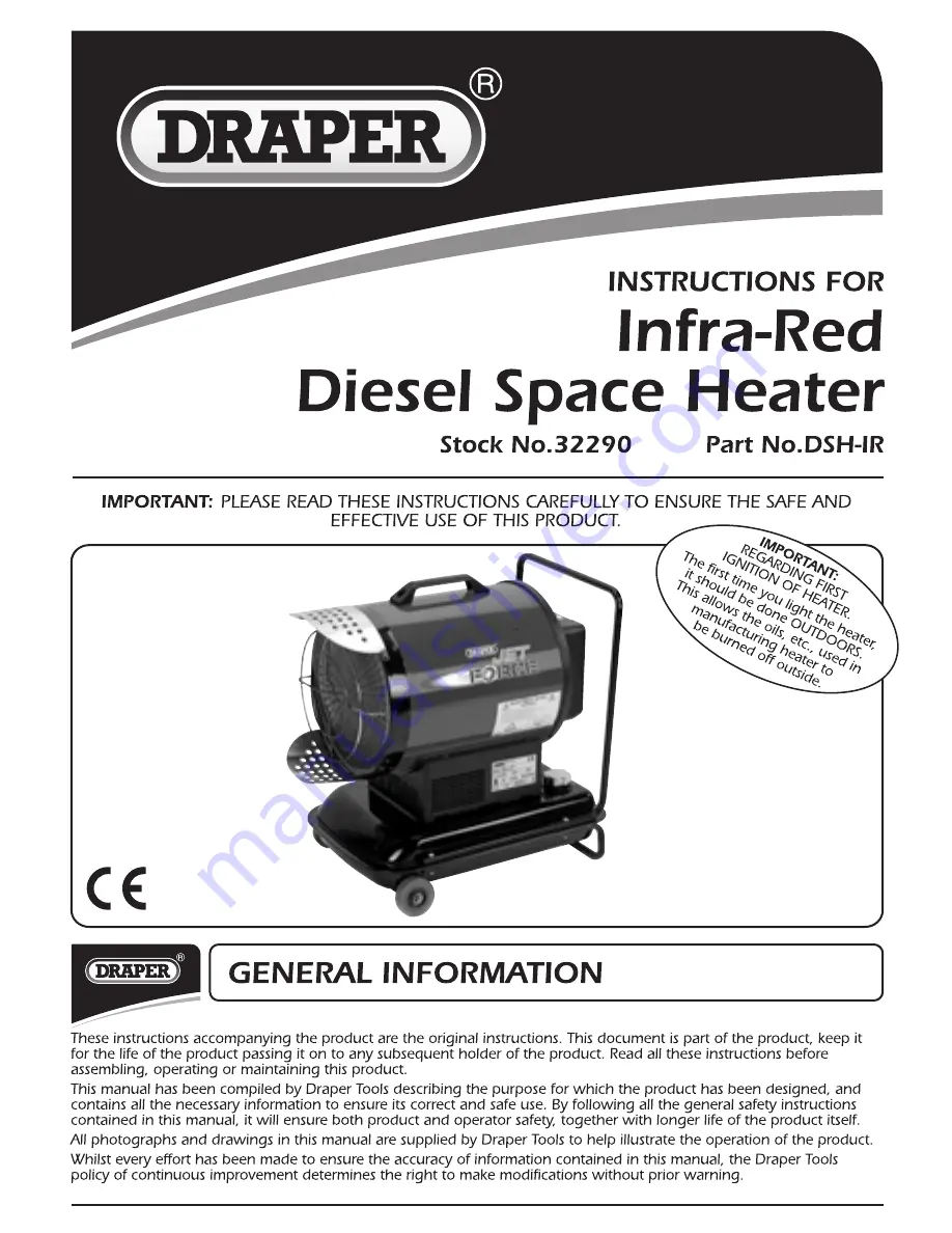 Draper DSH-IR Instructions For Download Page 1