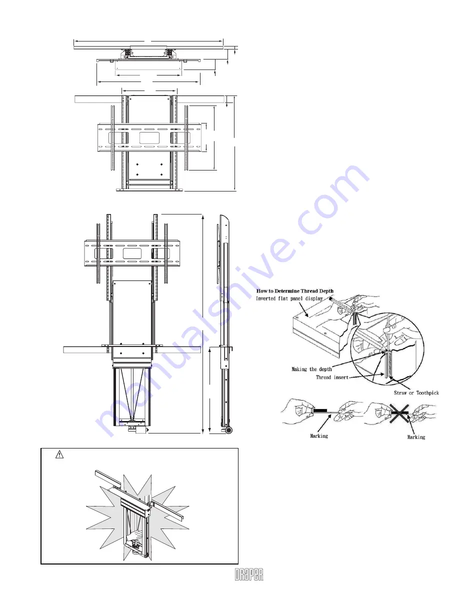 Draper Flatscreen Lift FSL-F-42 Installation & Operating Instructions Manual Download Page 3