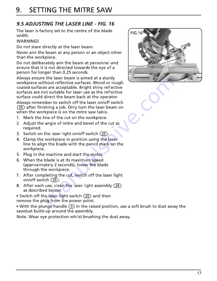 Draper SMS250AB Instructions Manual Download Page 19