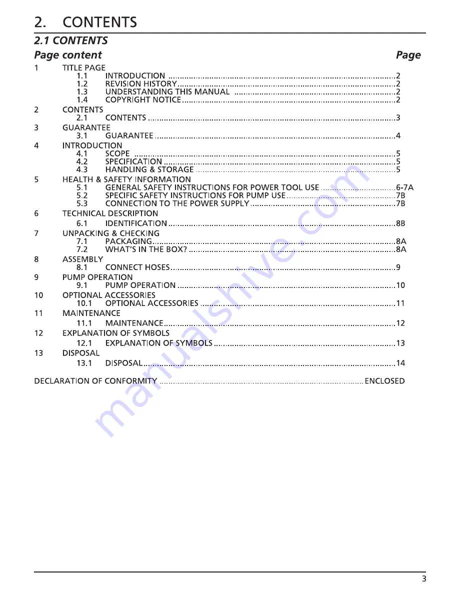 Draper SP76 Instructions Manual Download Page 3