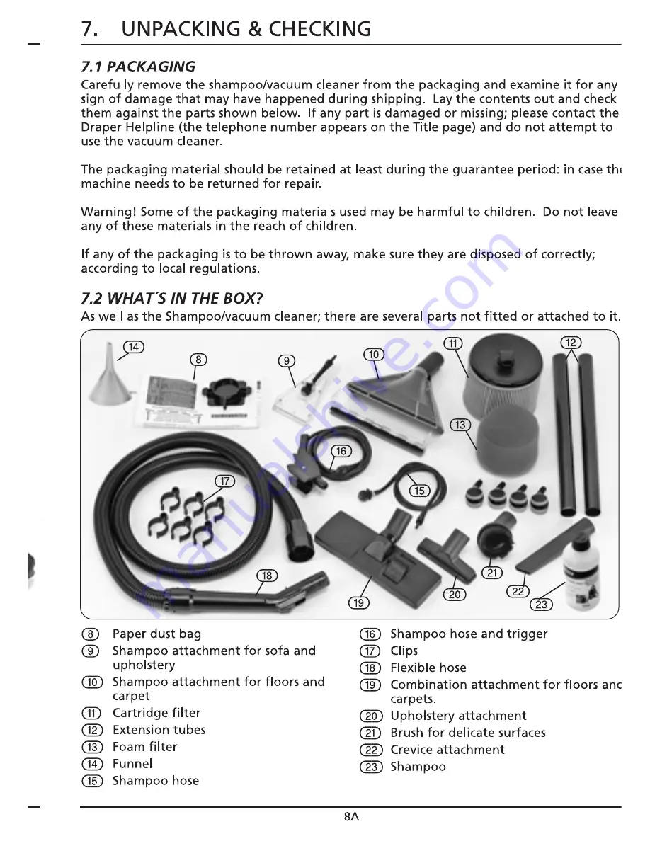 Draper SWD1100A Instructions Manual Download Page 10