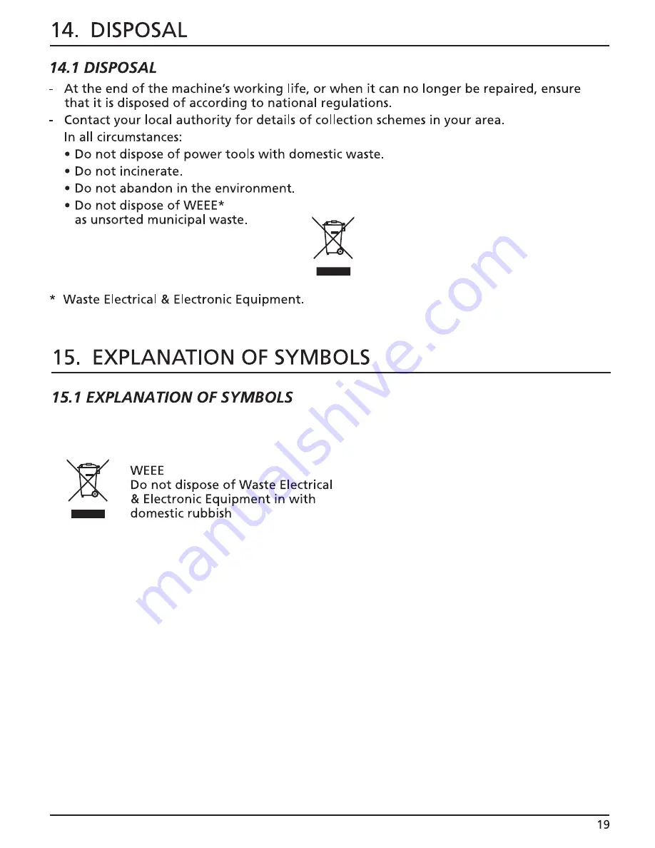 Draper SWP220A Instructions For Use Manual Download Page 21