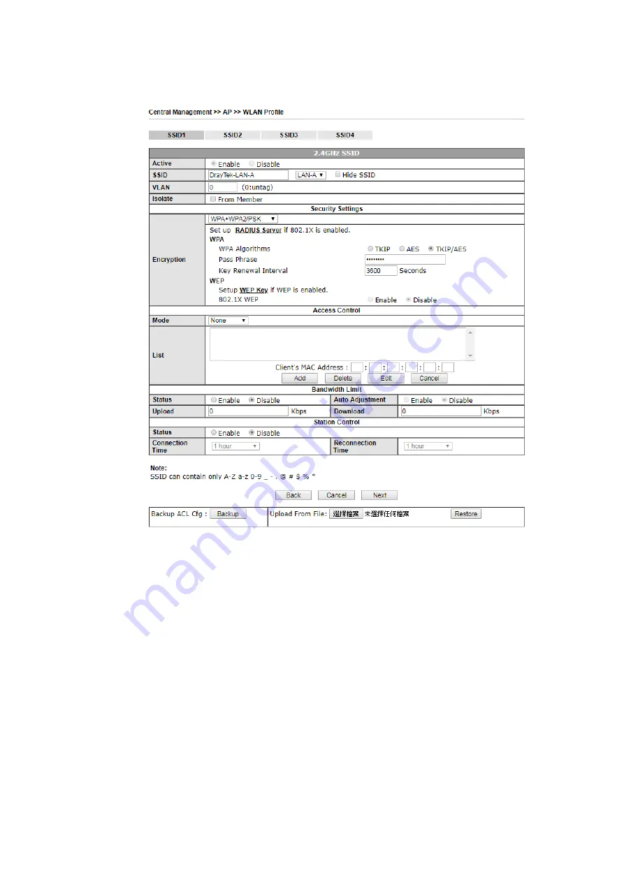 Draytek Vigor2620 Series User Manual Download Page 344