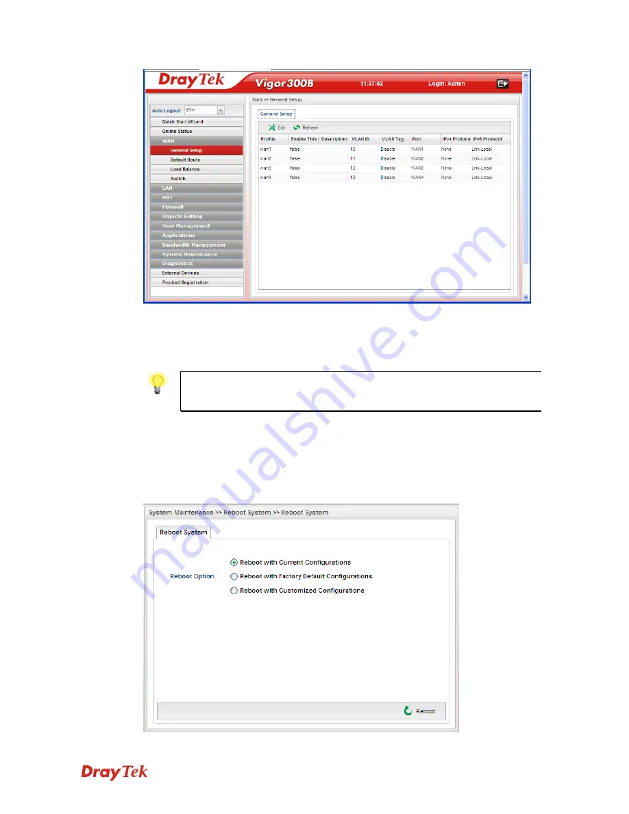 Draytek Vigor300B User Manual Download Page 222