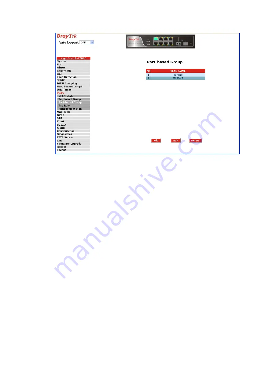 Draytek VigorSwitch G2080 User Manual Download Page 71