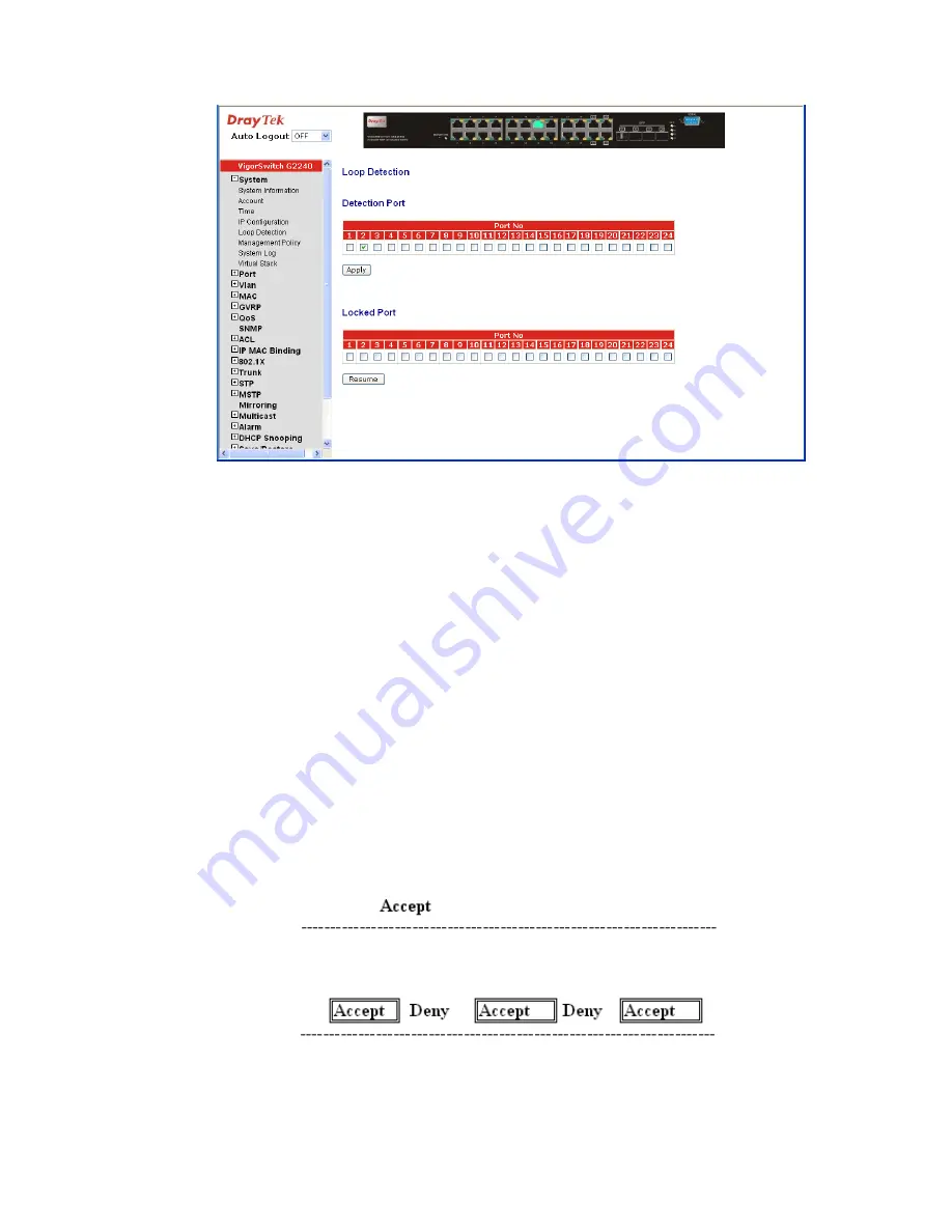 Draytek VigorSwitch G2240 User Manual Download Page 39