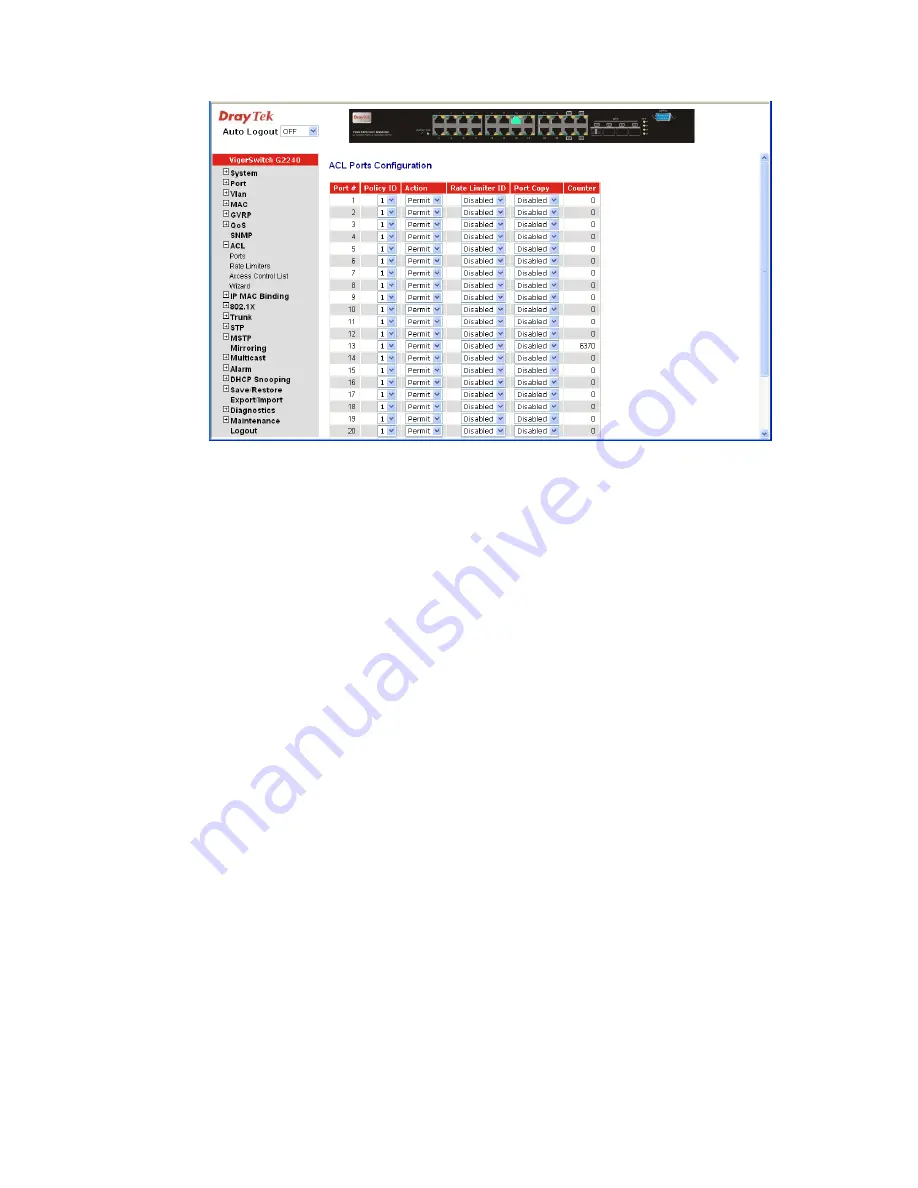 Draytek VigorSwitch G2240 User Manual Download Page 85