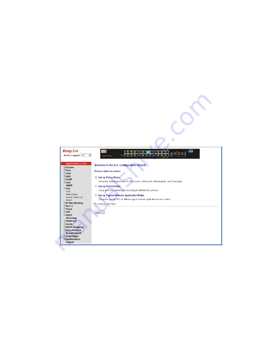 Draytek VigorSwitch G2240 User Manual Download Page 95