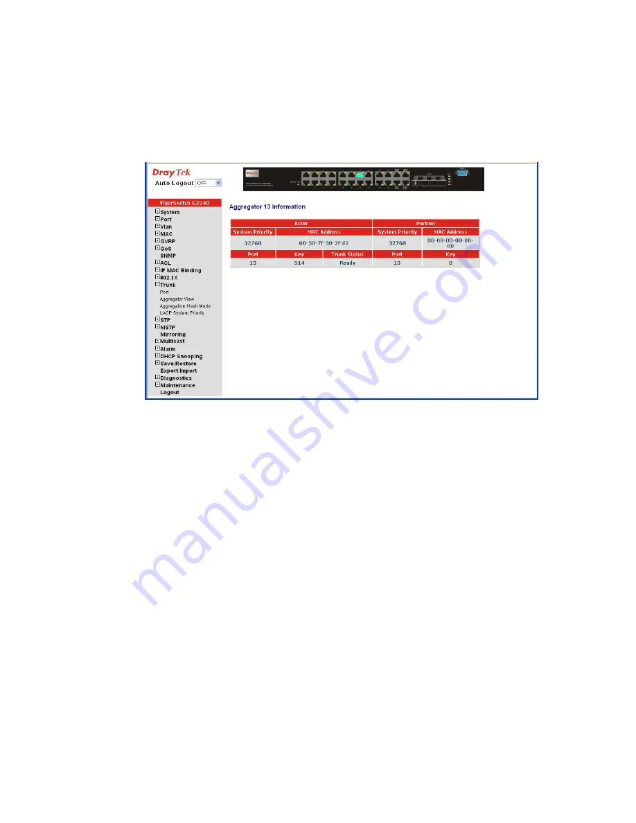 Draytek VigorSwitch G2240 User Manual Download Page 115