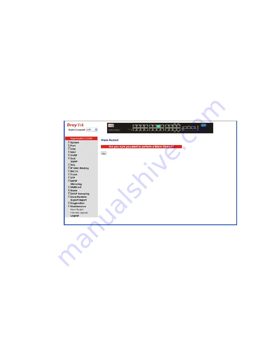 Draytek VigorSwitch G2240 User Manual Download Page 152