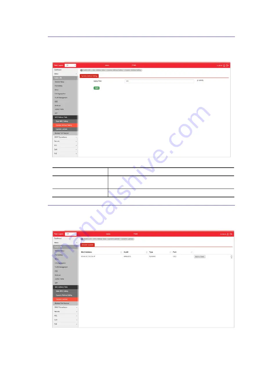 Draytek VigorSwitch P1085 User Manual Download Page 64