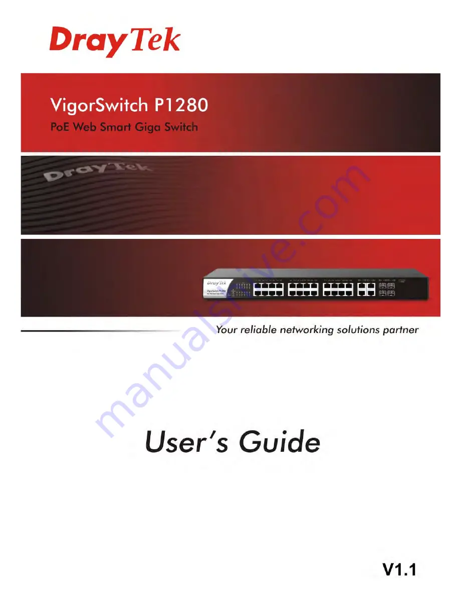 Draytek VigorSwitch P1280 User Manual Download Page 1