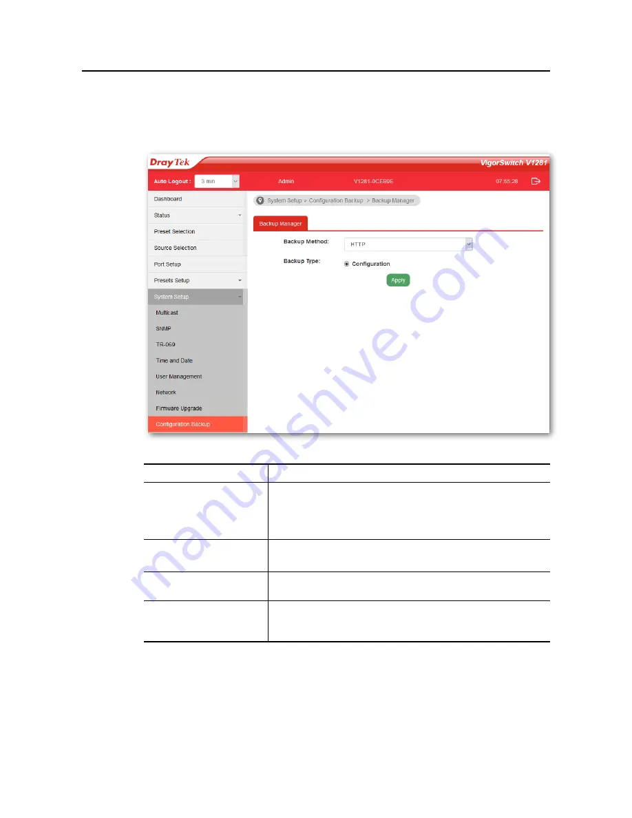 Draytek VigorSwitch V1281 User Manual Download Page 69