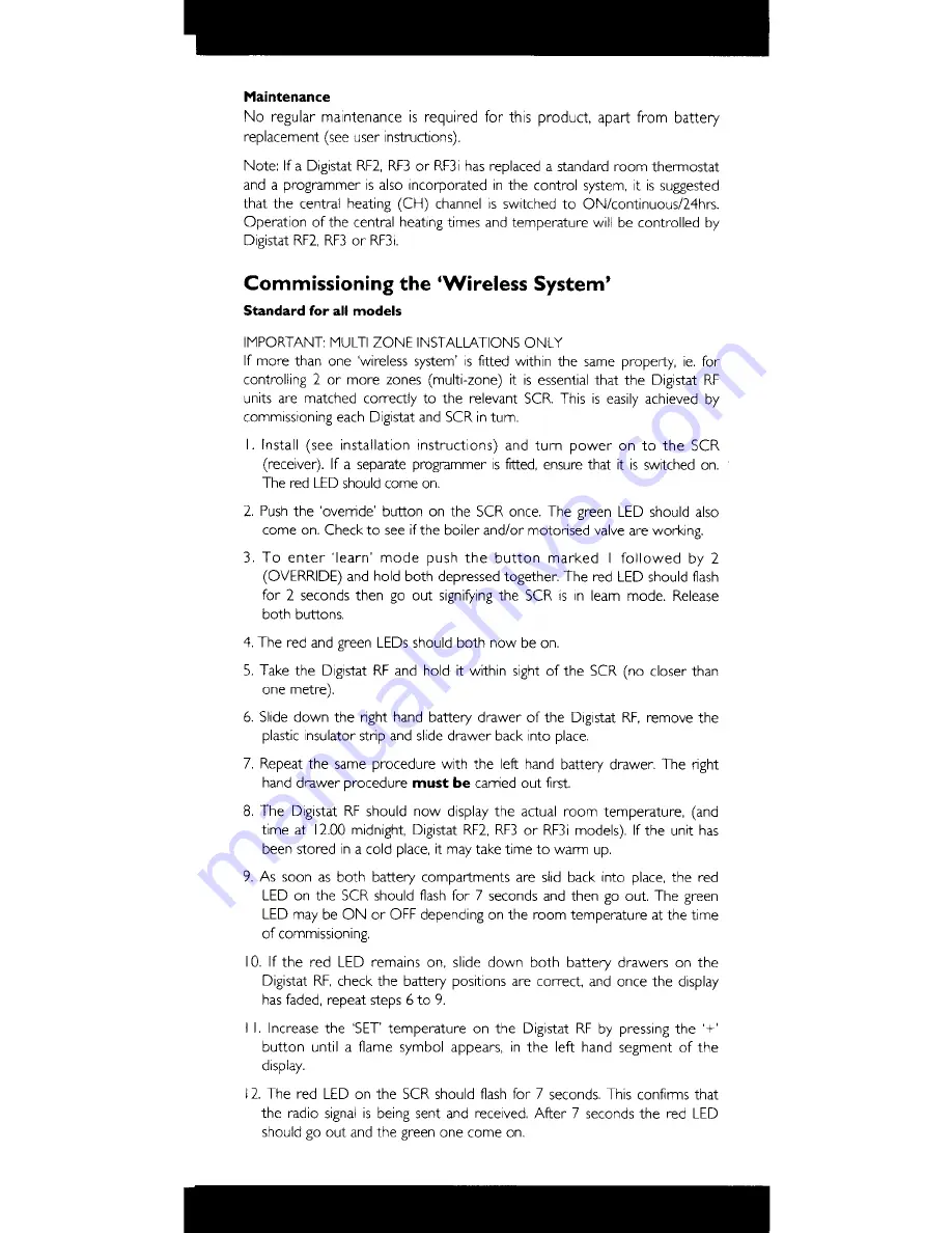 Drayton Digistat RF3 User Instructions Download Page 9