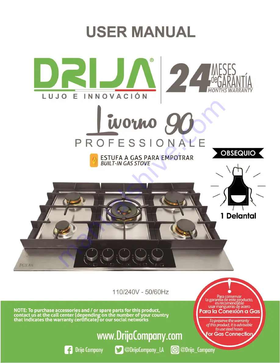 Drija LIVORNO 90 User Manual Download Page 1