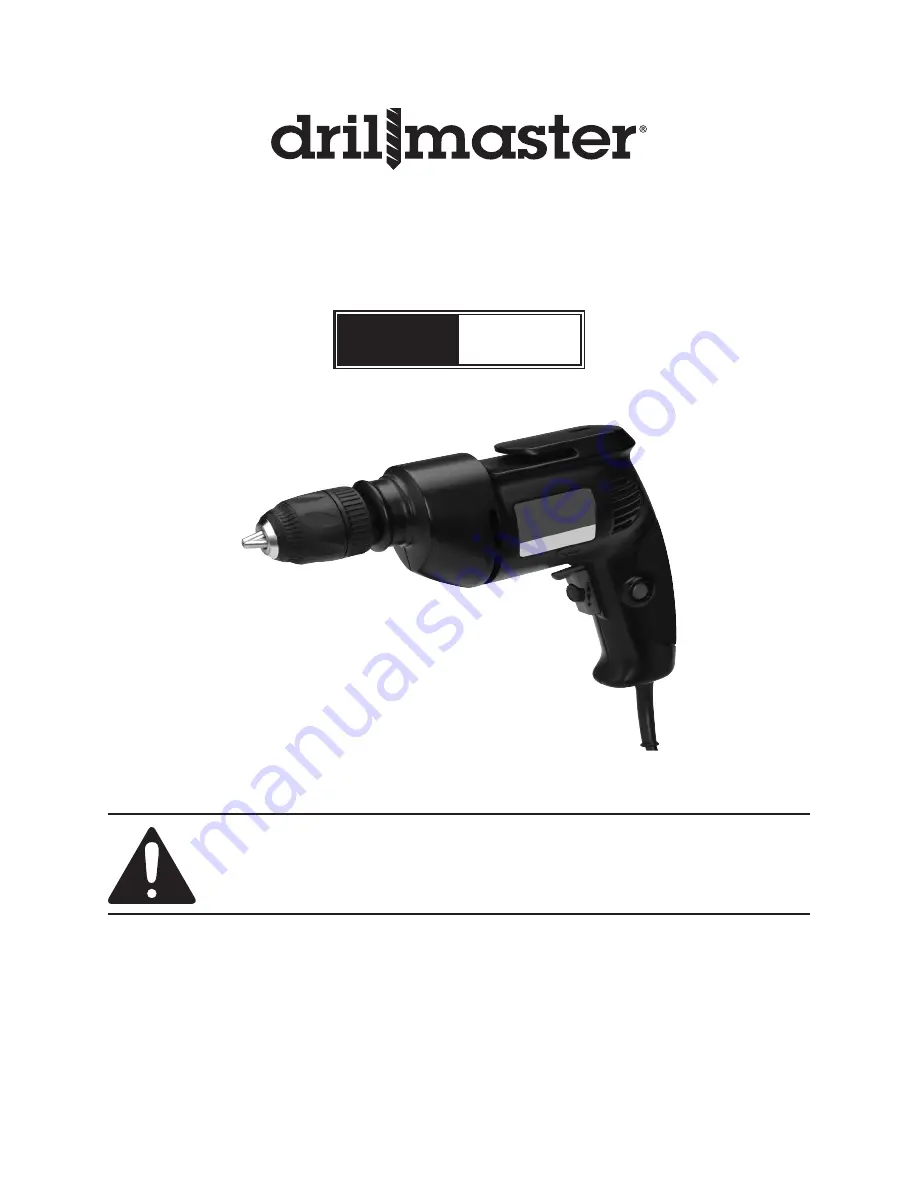 Drill Master 3670 Set Up And Operating Instructions Manual Download Page 1