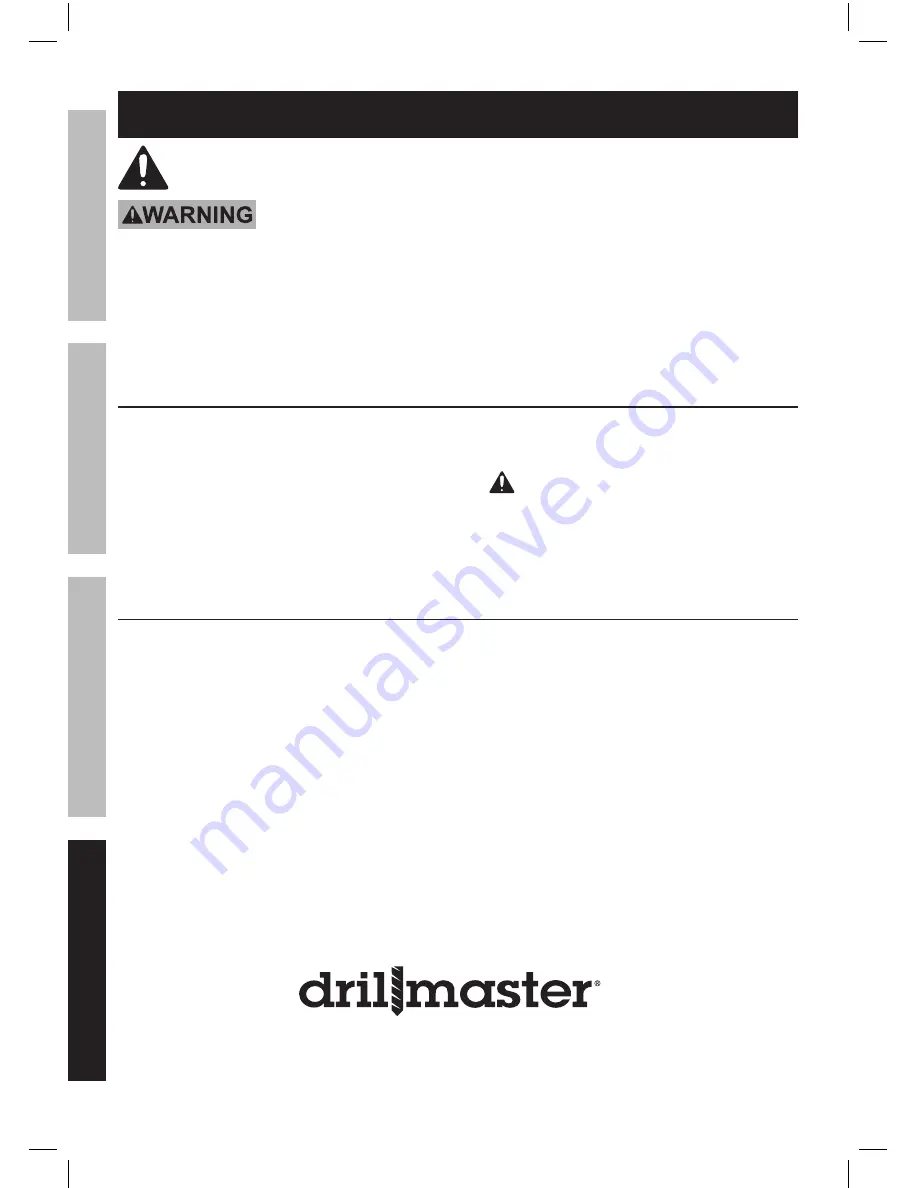 Drill Master 68986 Owner'S Manual Download Page 10