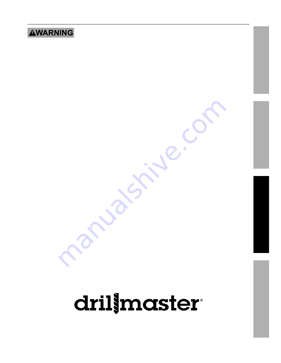 Drill Master 91938 Owner'S Manual & Safety Instructions Download Page 11