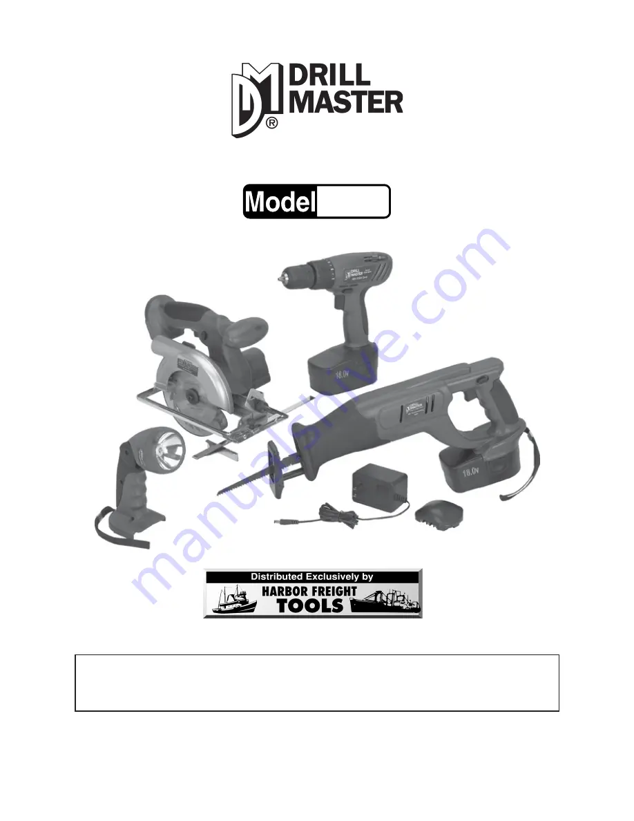 Drill Master 93816 Assembly And Operating Instructions Manual Download Page 1