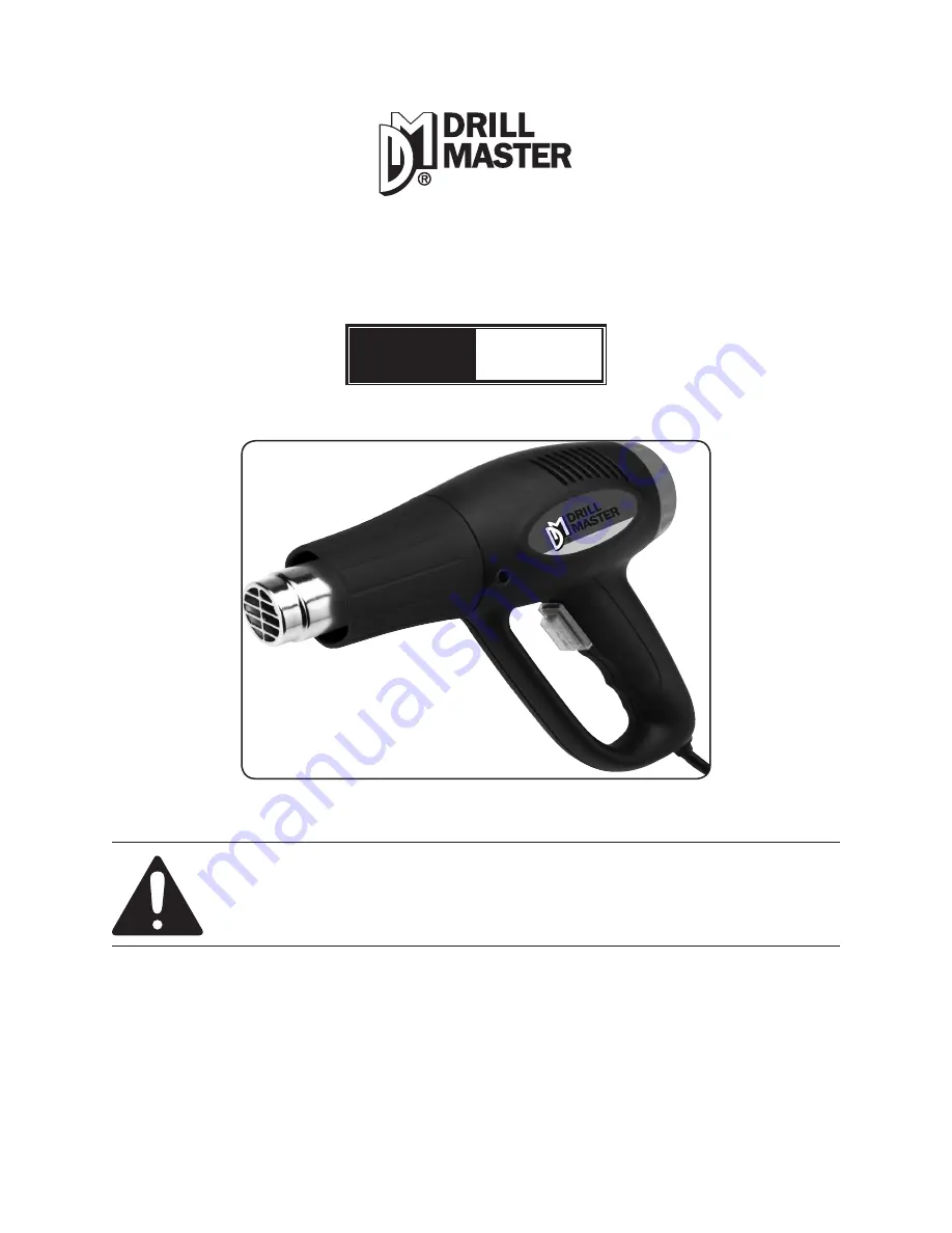 Drill Master 96289 Set Up And Operating Instructions Manual Download Page 1