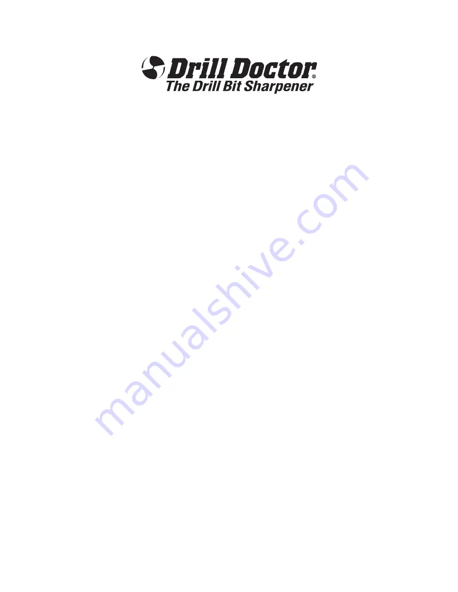 Drill Master Drill Doctor 500X User Manual Download Page 111