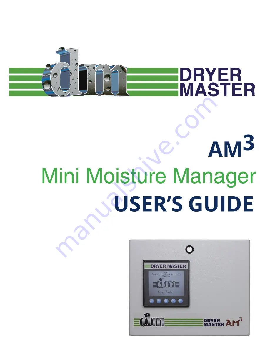 Dryer Master AM3 Product Manual Download Page 1