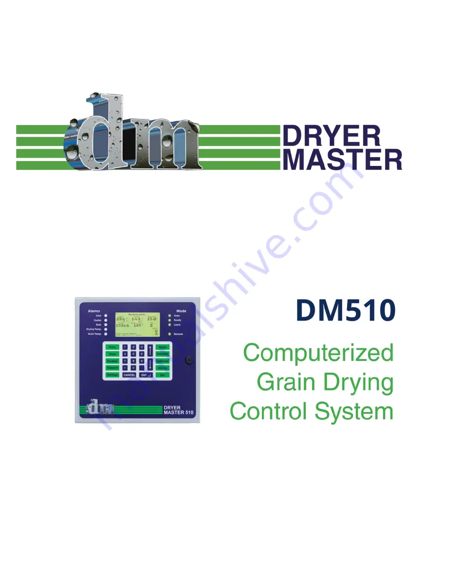 Dryer Master DM510 Installation Manual Download Page 1