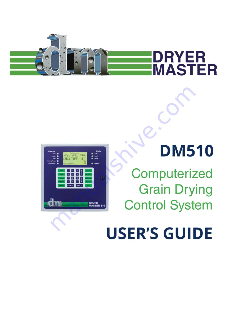 Dryer Master DM510 Скачать руководство пользователя страница 1