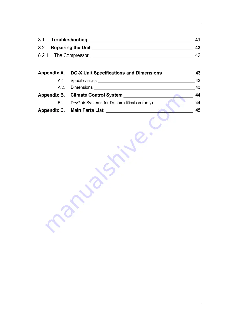 DryGair DG-X Installation, Operation And Maintenance Manual Download Page 5