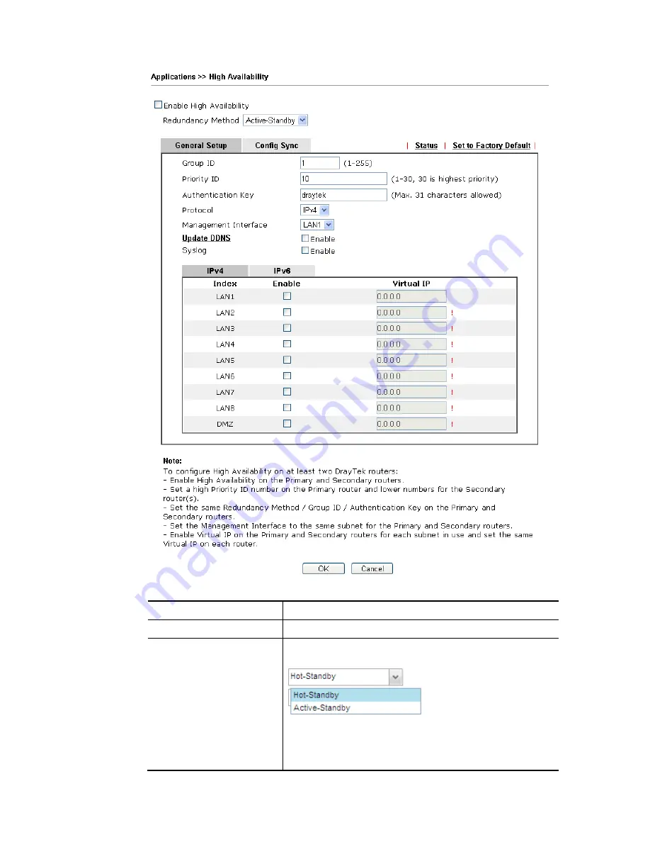 DryTek Vigor 2952 series User Manual Download Page 186