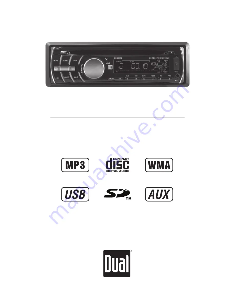 Dual XDM6351 Installation & Owner'S Manual Download Page 1