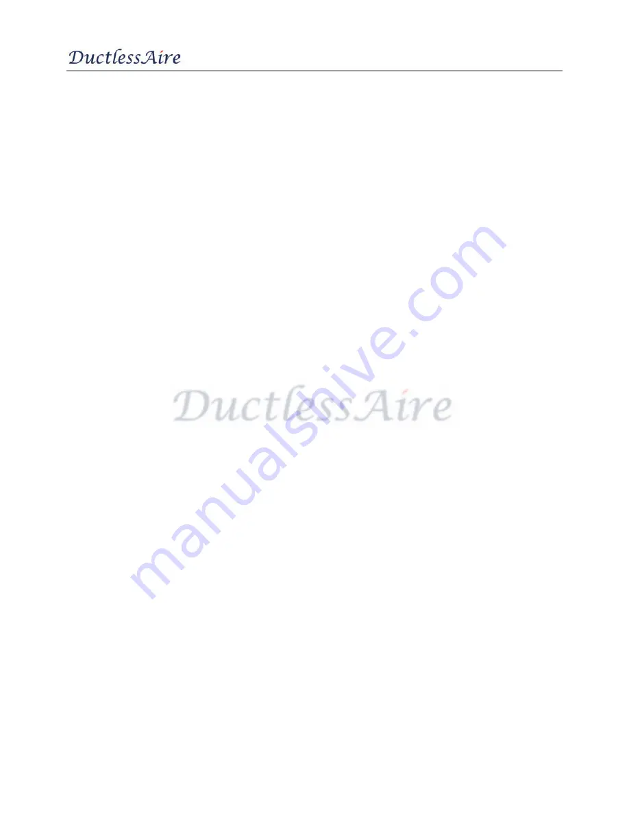 DuctlessAire DA-09 Service Manual Download Page 17