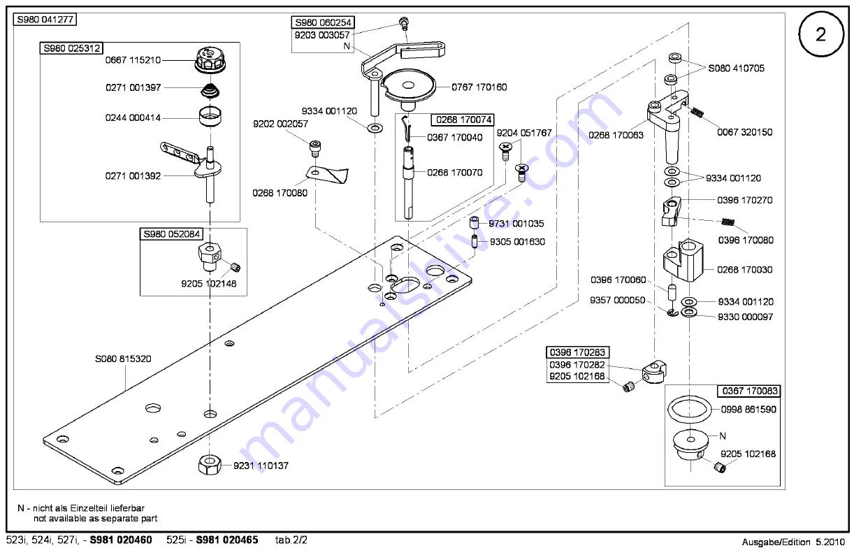 Duerkopp Adler 523i Parts List Download Page 6