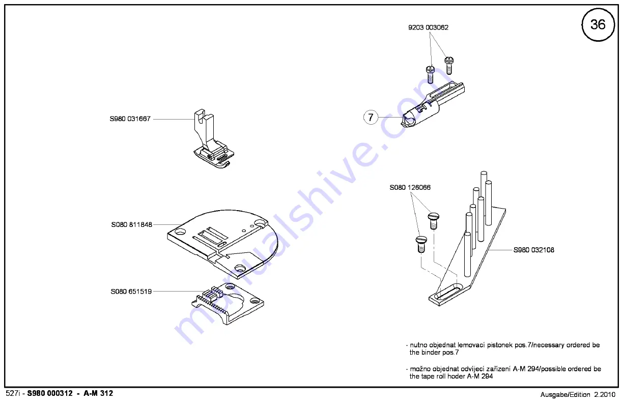 Duerkopp Adler 523i Parts List Download Page 40