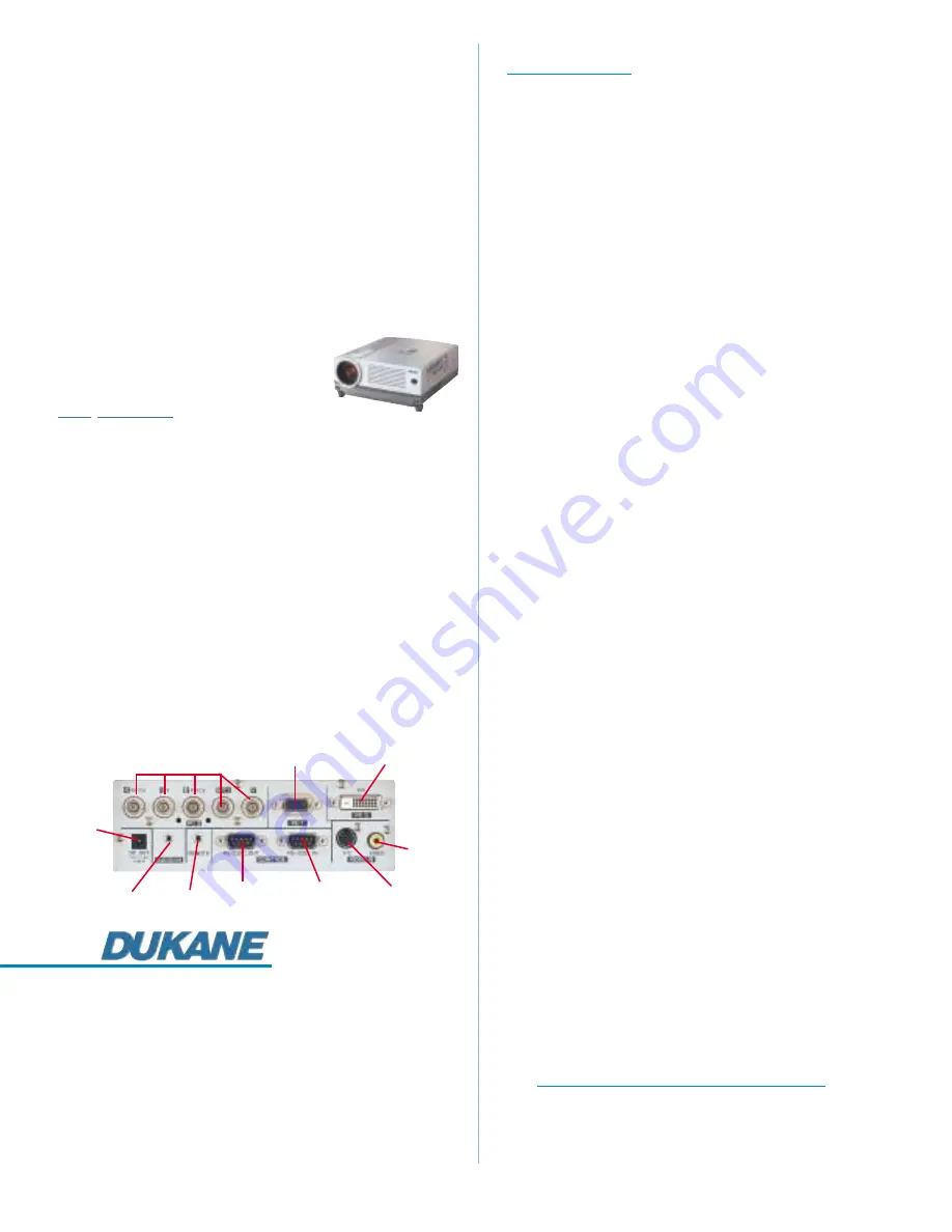 Dukane ImagePro 9017 Specifications Download Page 2