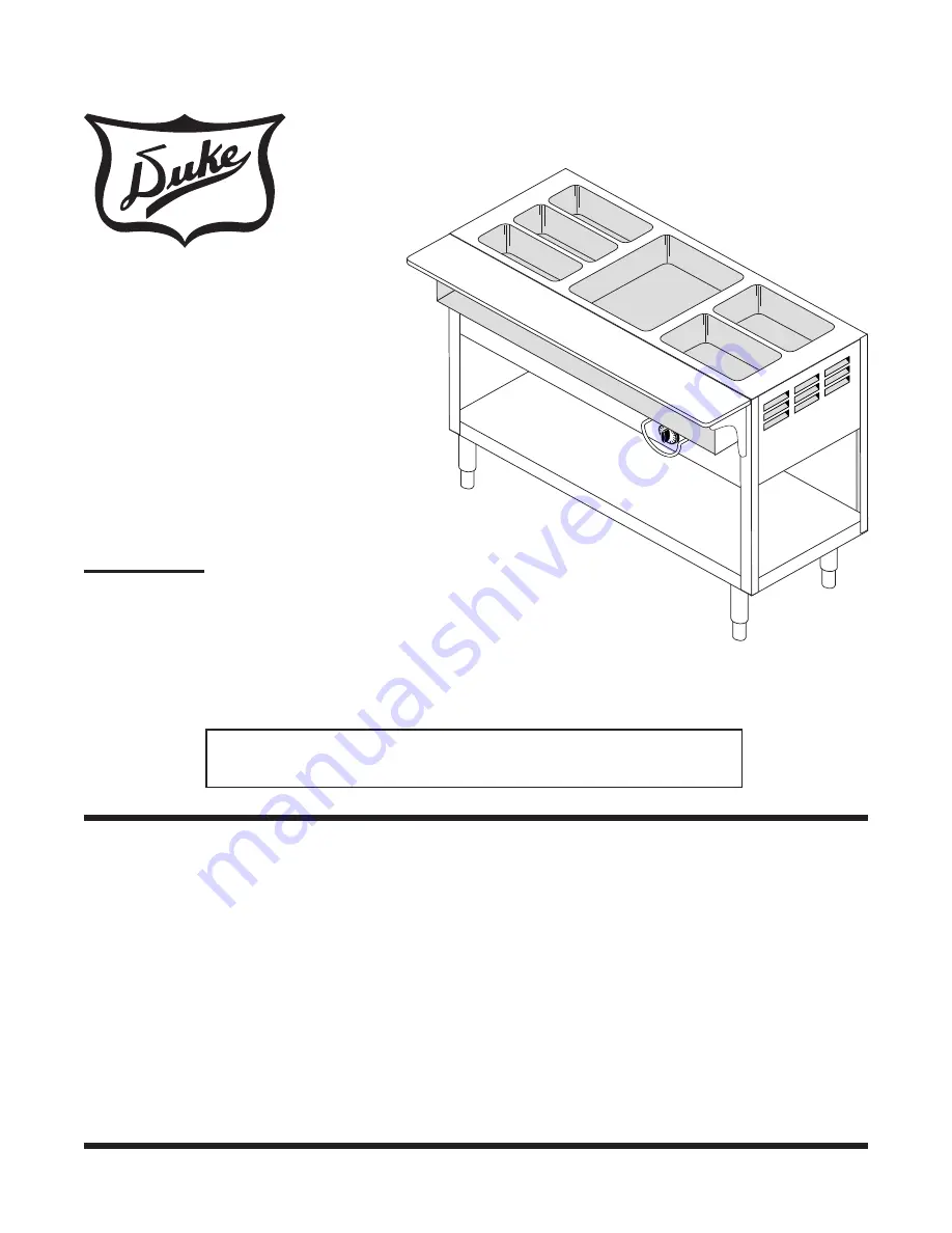 Duke WB302-LP Скачать руководство пользователя страница 1