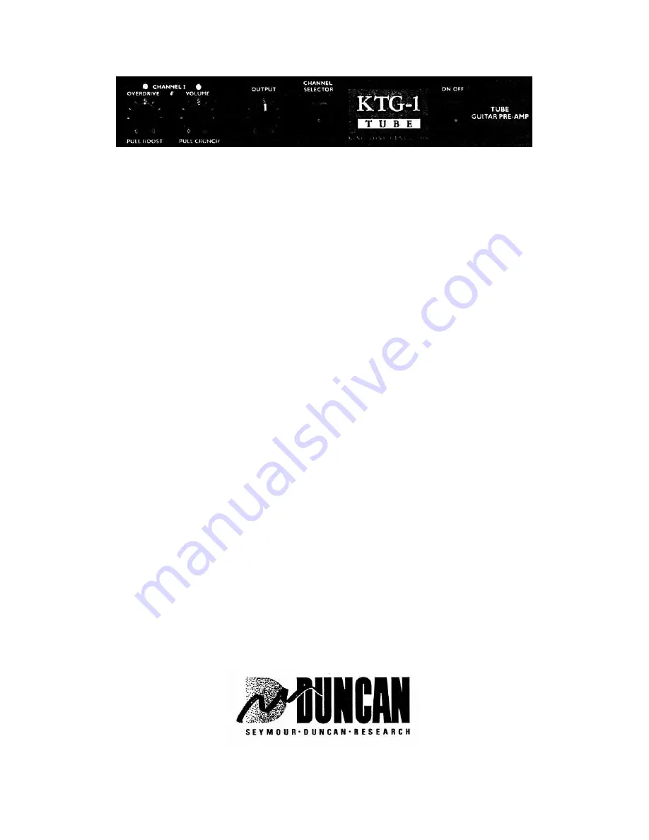 Duncan KTG-1 Tube Owner'S Manual Download Page 1