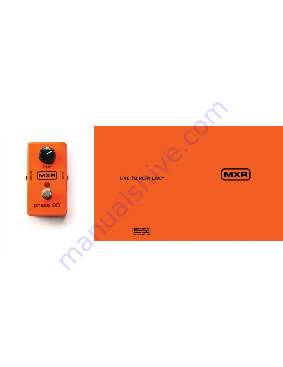 Dunlop MXR M101 PHASE 90 Скачать руководство пользователя страница 1