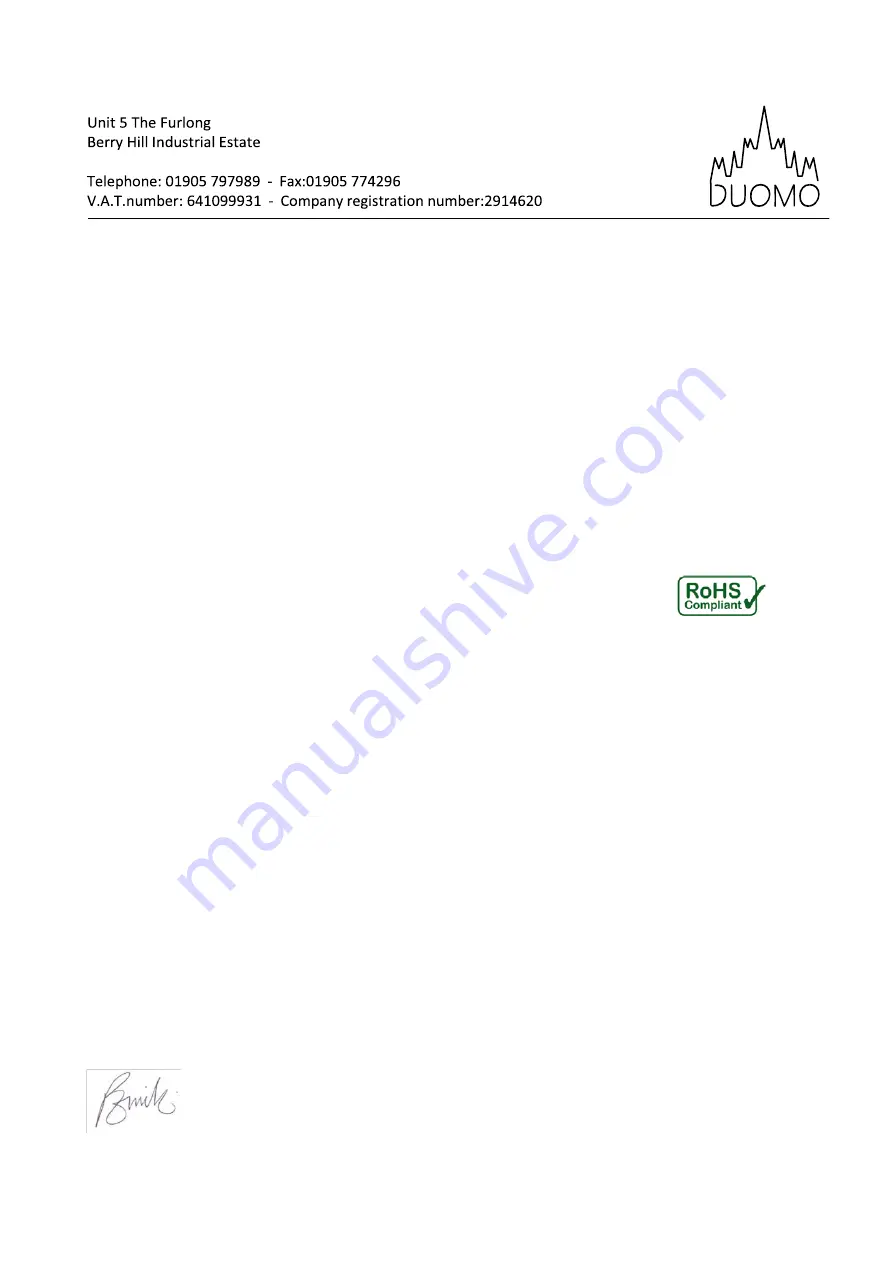 Duomo CHCO Instruction Booklet Download Page 9