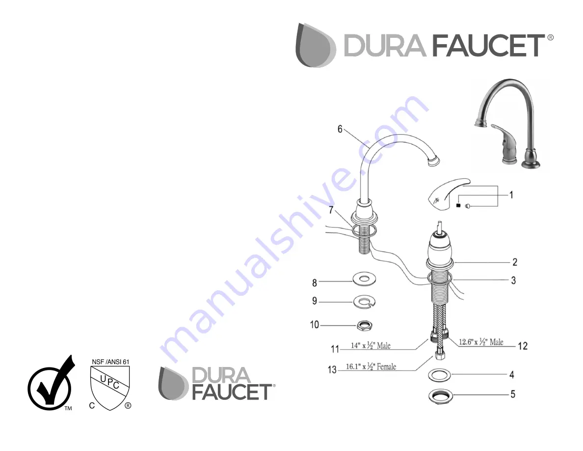 Dura Faucet DF-NMK301 Скачать руководство пользователя страница 1