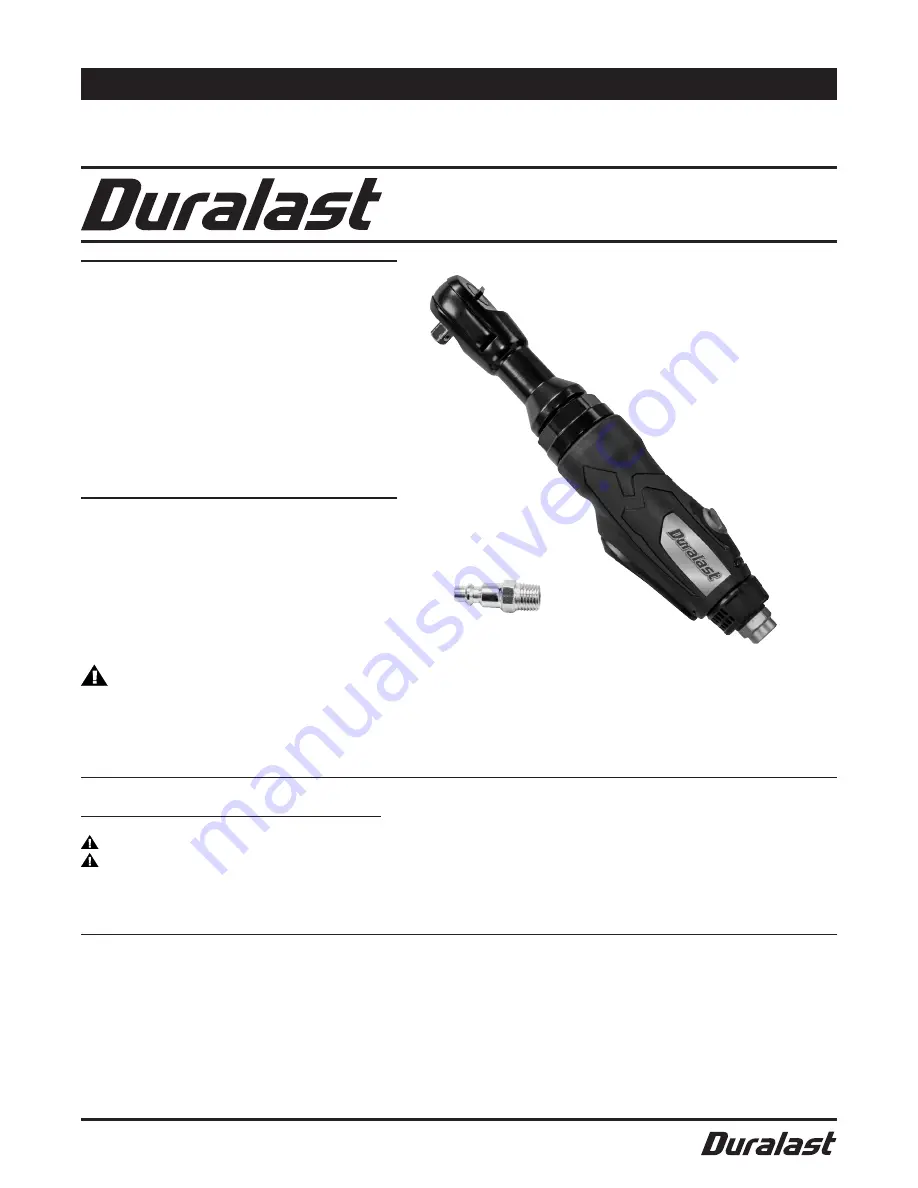 Duralast 80-363 Operating Instructions And Parts Manual Download Page 1