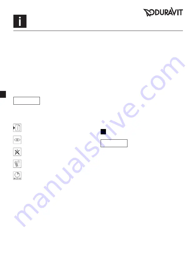 DURAVIT A.1 Instructions For Mounting And Use Download Page 16