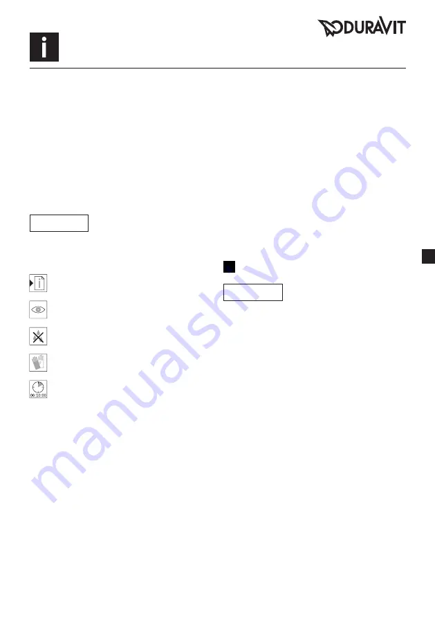 DURAVIT A.1 Instructions For Mounting And Use Download Page 19