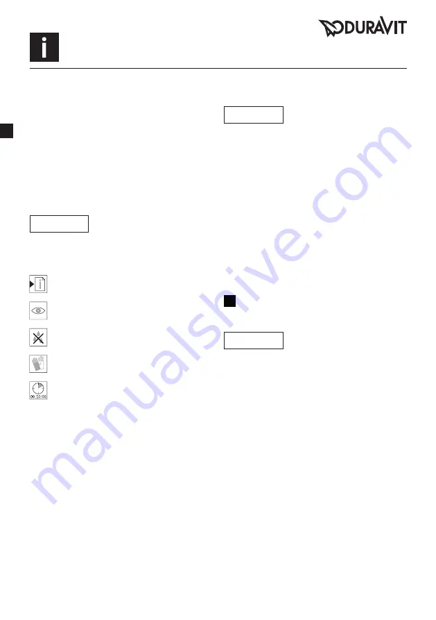 DURAVIT D.1e Instructions For Mounting And Use Download Page 18