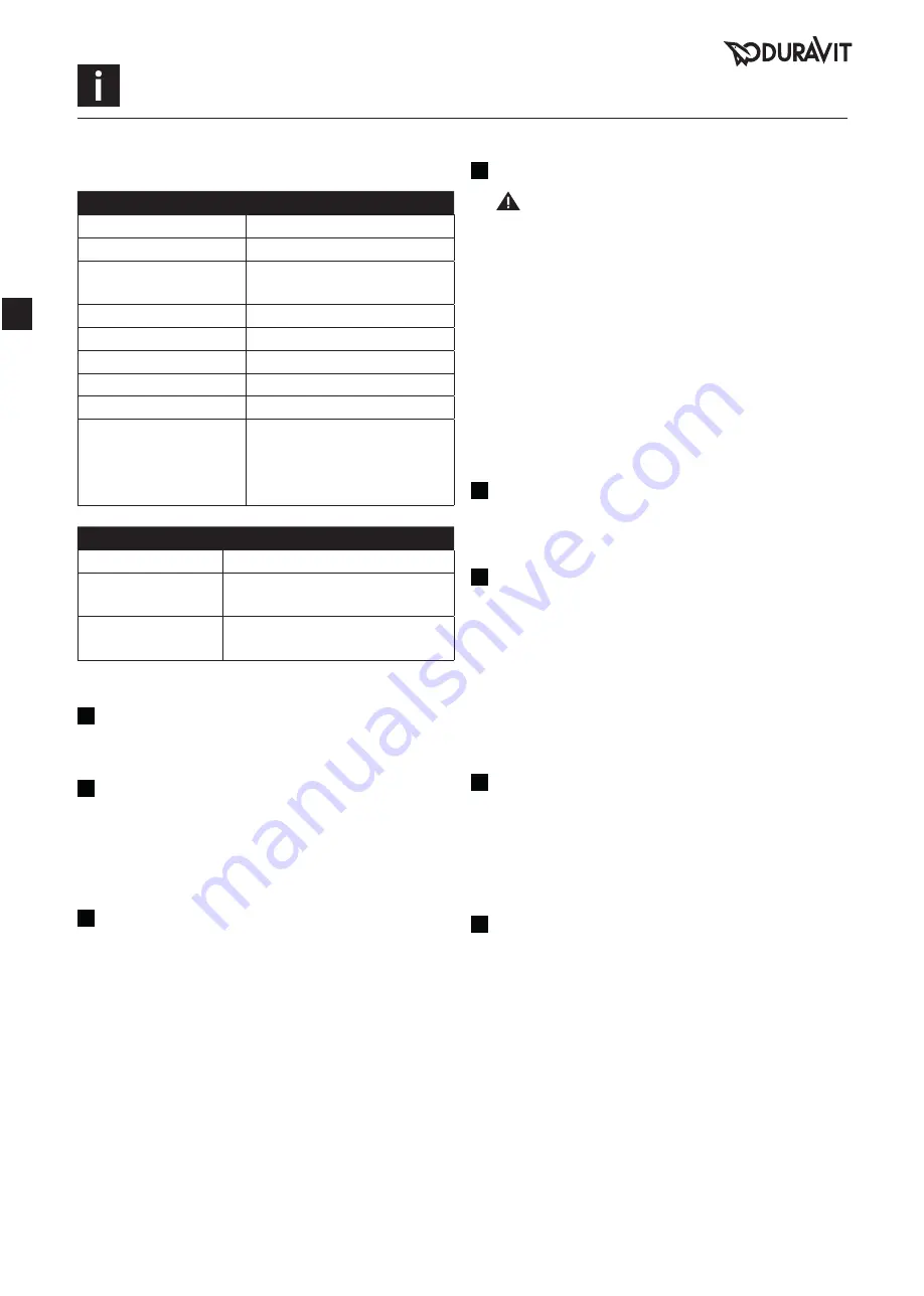 DURAVIT SensoWash 212051 Mounting Instructions Download Page 18