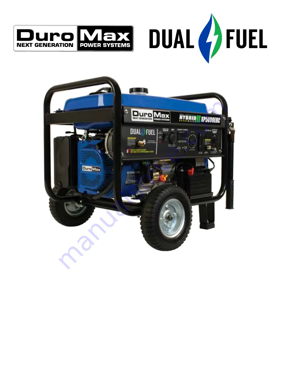 DUROMAX DUAL FUEL HYBRID ELITE XP5000EHC User Manual Download Page 1