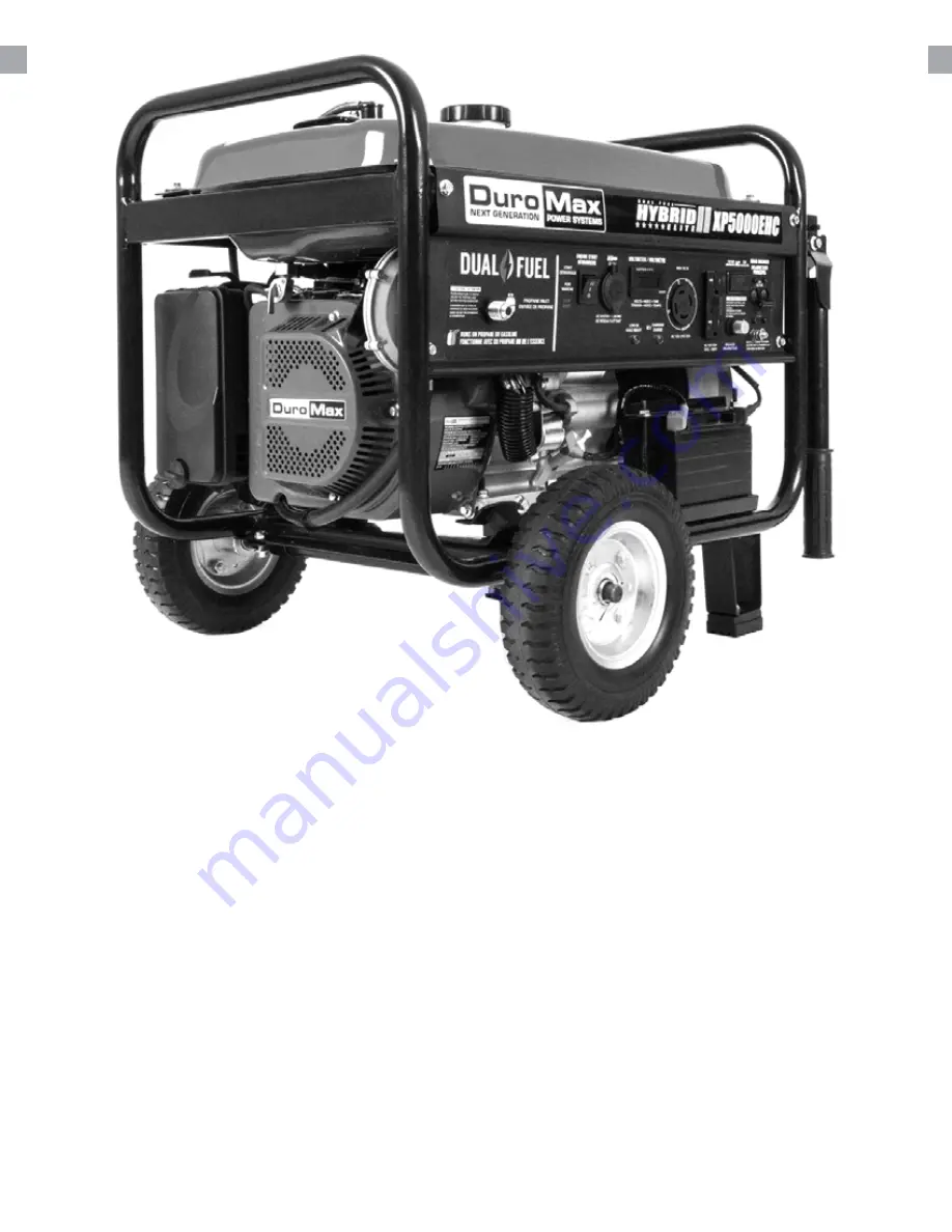 DUROMAX DUAL FUEL HYBRID ELITE XP5000EHC User Manual Download Page 37