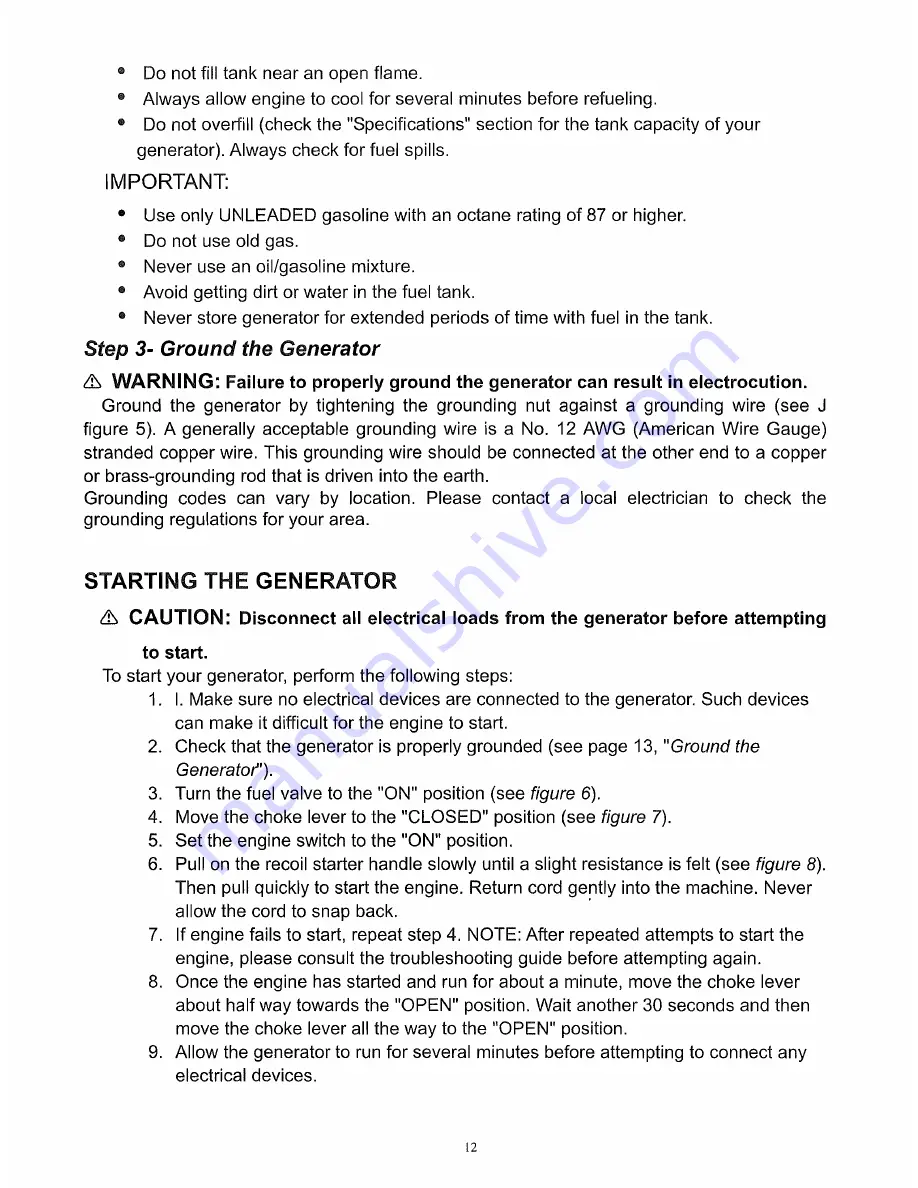 DUROMAX XP4400 Owner'S Manual Download Page 12