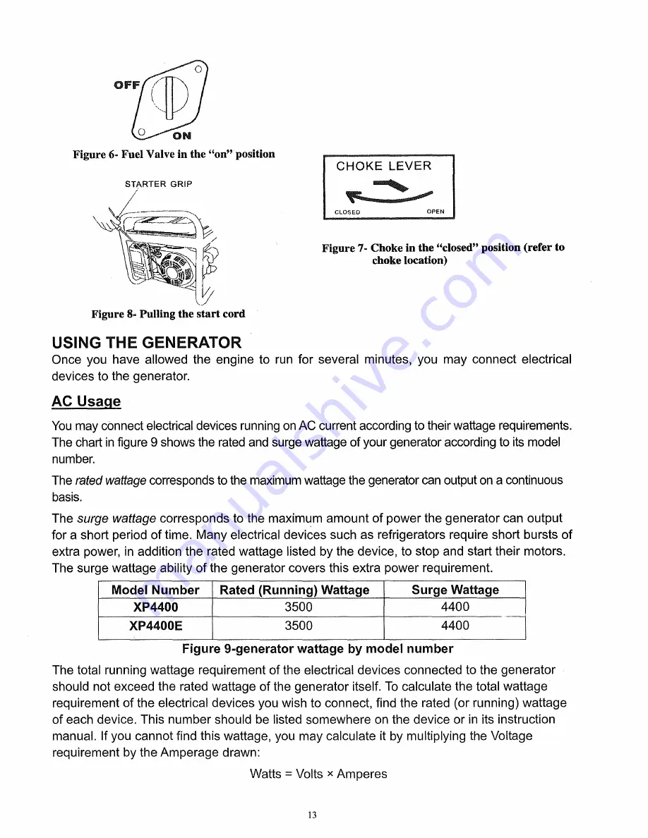 DUROMAX XP4400 Owner'S Manual Download Page 13